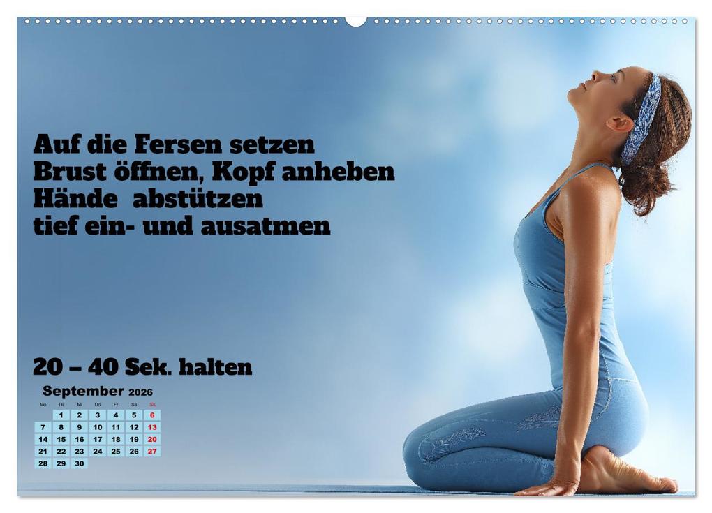 Weitere Ansicht: Yoga Kalender - Übungen und Meditation für jeden Monat (hochwertiger Premium Wandkalender 2026 DIN A2 quer), Kunstdruck in Hochglanz | MB Fotografie, Calvendo