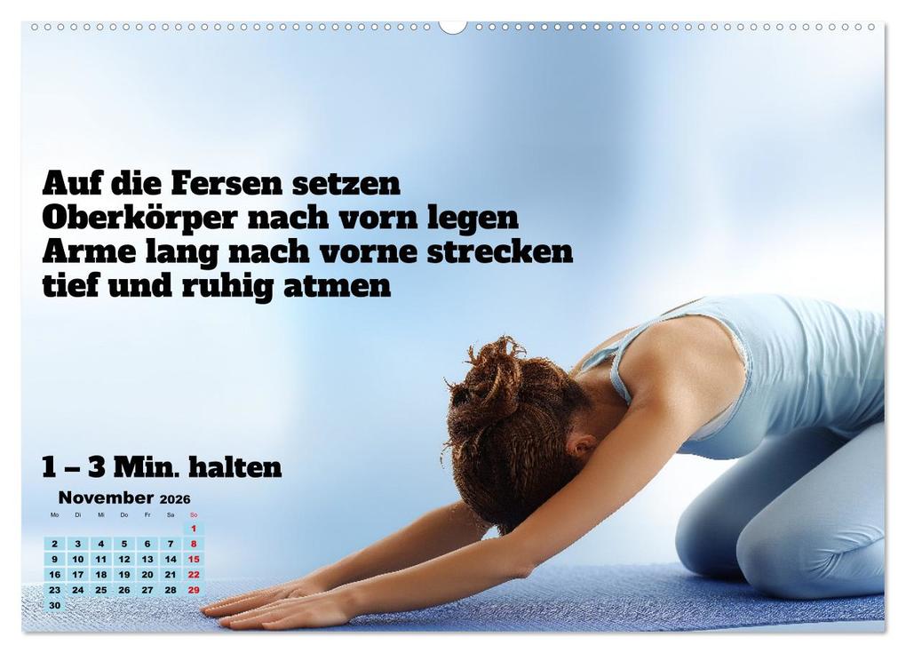 Weitere Ansicht: Yoga Kalender - Übungen und Meditation für jeden Monat (hochwertiger Premium Wandkalender 2026 DIN A2 quer), Kunstdruck in Hochglanz | MB Fotografie, Calvendo