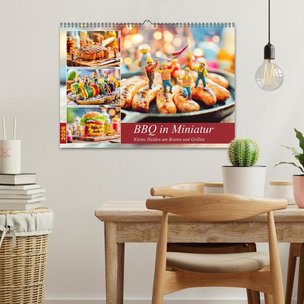 Weitere Ansicht: BBQ in Miniatur - Kleine Helden am Braten und Grillen (Wandkalender 2026 DIN A3 quer), CALVENDO Monatskalender | Anja Frost, Calvendo