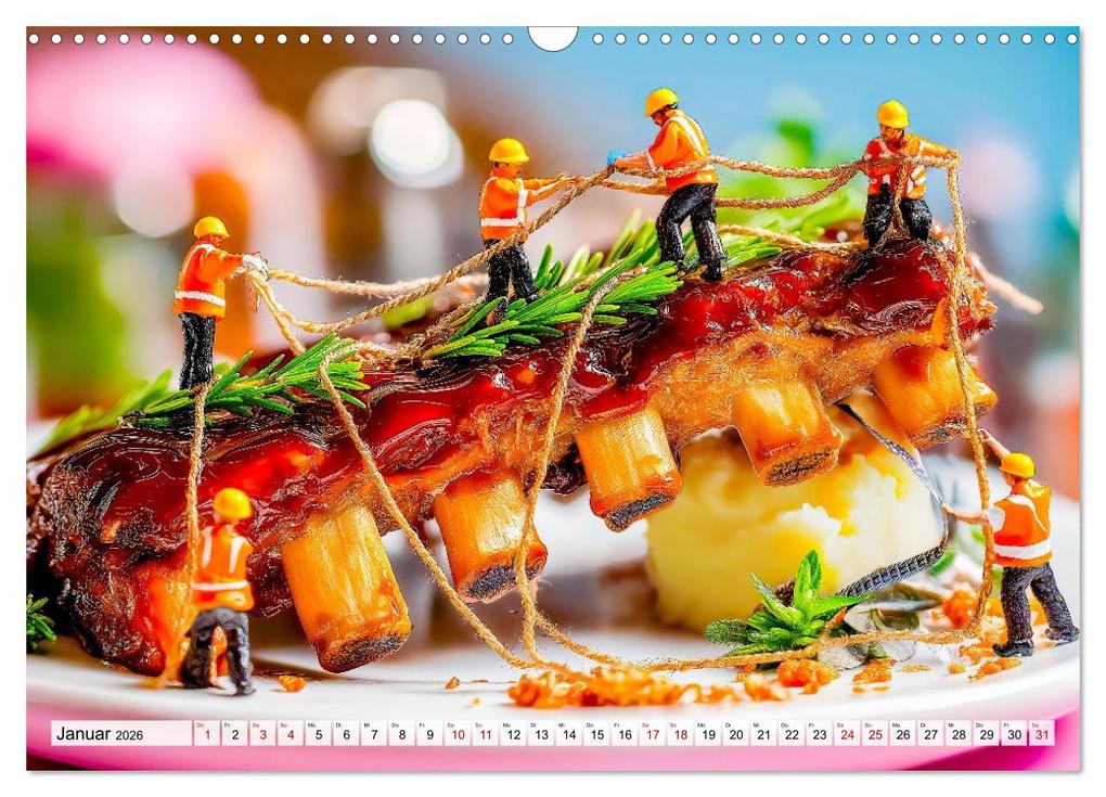 Weitere Ansicht: BBQ in Miniatur - Kleine Helden am Braten und Grillen (Wandkalender 2026 DIN A3 quer), CALVENDO Monatskalender | Anja Frost, Calvendo