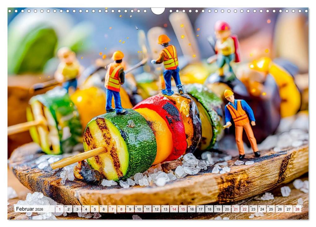 Weitere Ansicht: BBQ in Miniatur - Kleine Helden am Braten und Grillen (Wandkalender 2026 DIN A3 quer), CALVENDO Monatskalender | Anja Frost, Calvendo