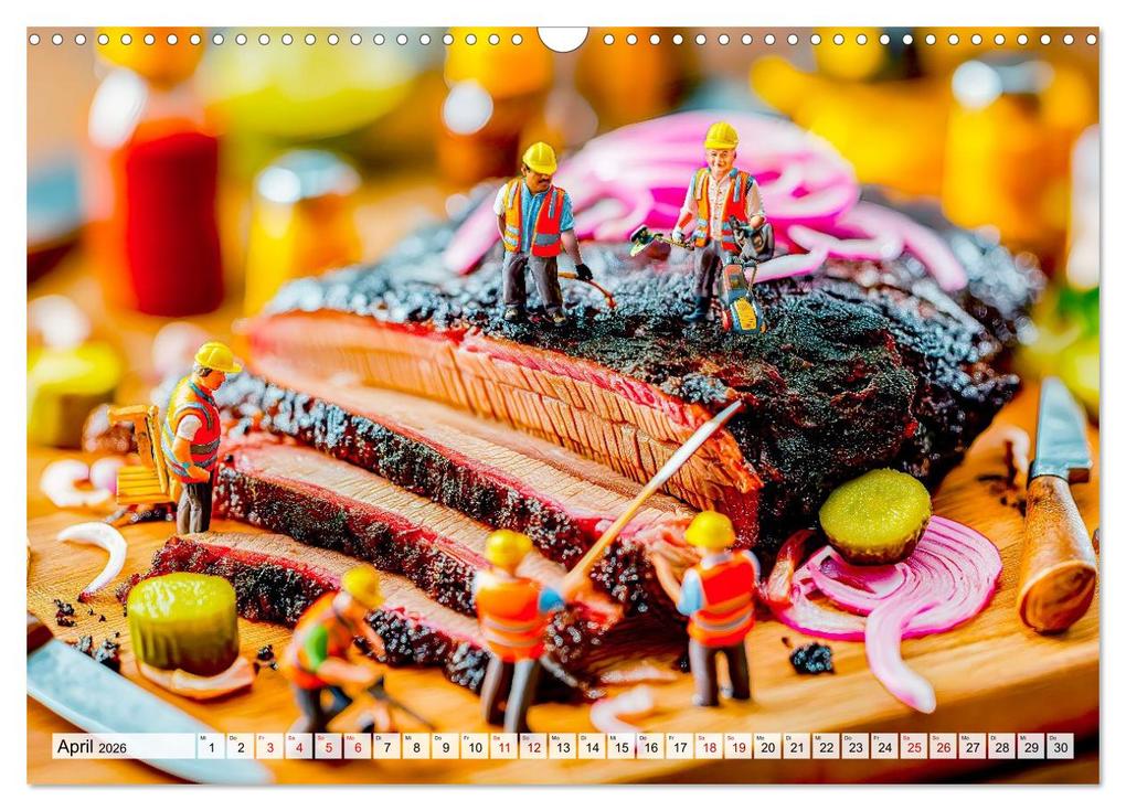 Weitere Ansicht: BBQ in Miniatur - Kleine Helden am Braten und Grillen (Wandkalender 2026 DIN A3 quer), CALVENDO Monatskalender | Anja Frost, Calvendo