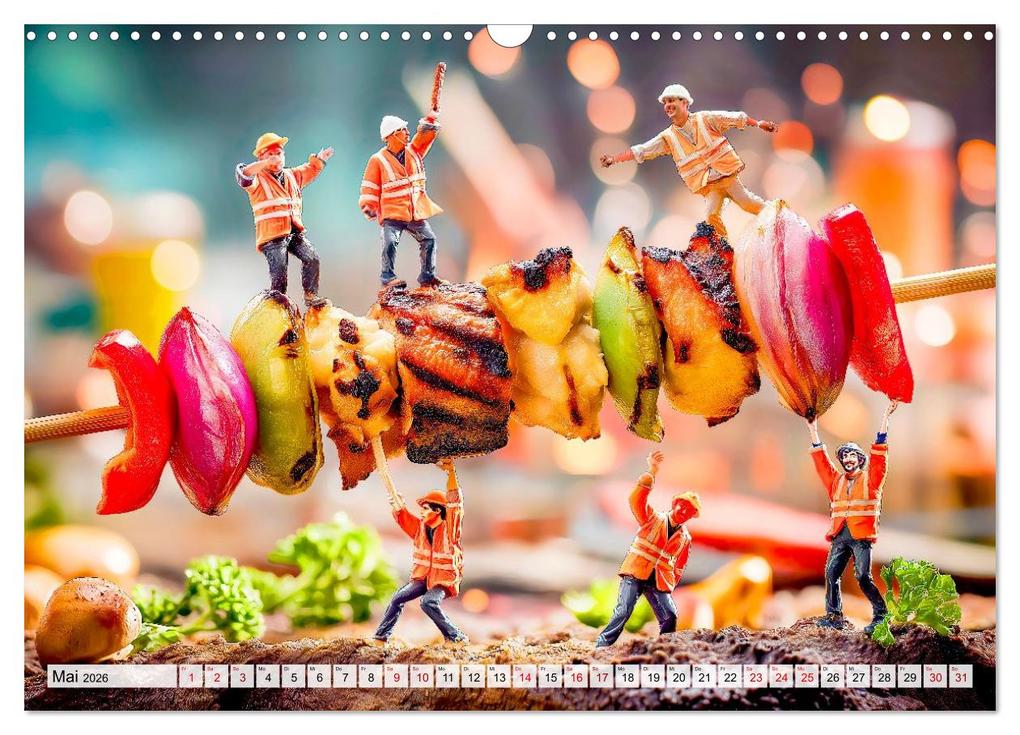 Weitere Ansicht: BBQ in Miniatur - Kleine Helden am Braten und Grillen (Wandkalender 2026 DIN A3 quer), CALVENDO Monatskalender | Anja Frost, Calvendo