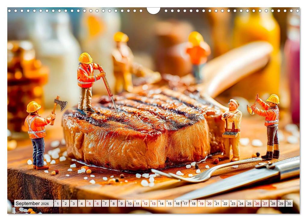Weitere Ansicht: BBQ in Miniatur - Kleine Helden am Braten und Grillen (Wandkalender 2026 DIN A3 quer), CALVENDO Monatskalender | Anja Frost, Calvendo