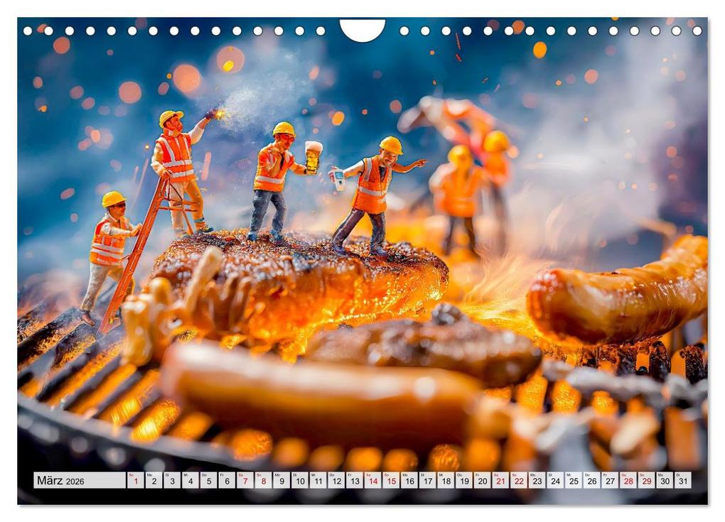 Weitere Ansicht: BBQ in Miniatur - Kleine Helden am Braten und Grillen (Wandkalender 2026 DIN A4 quer), CALVENDO Monatskalender | Anja Frost, Calvendo
