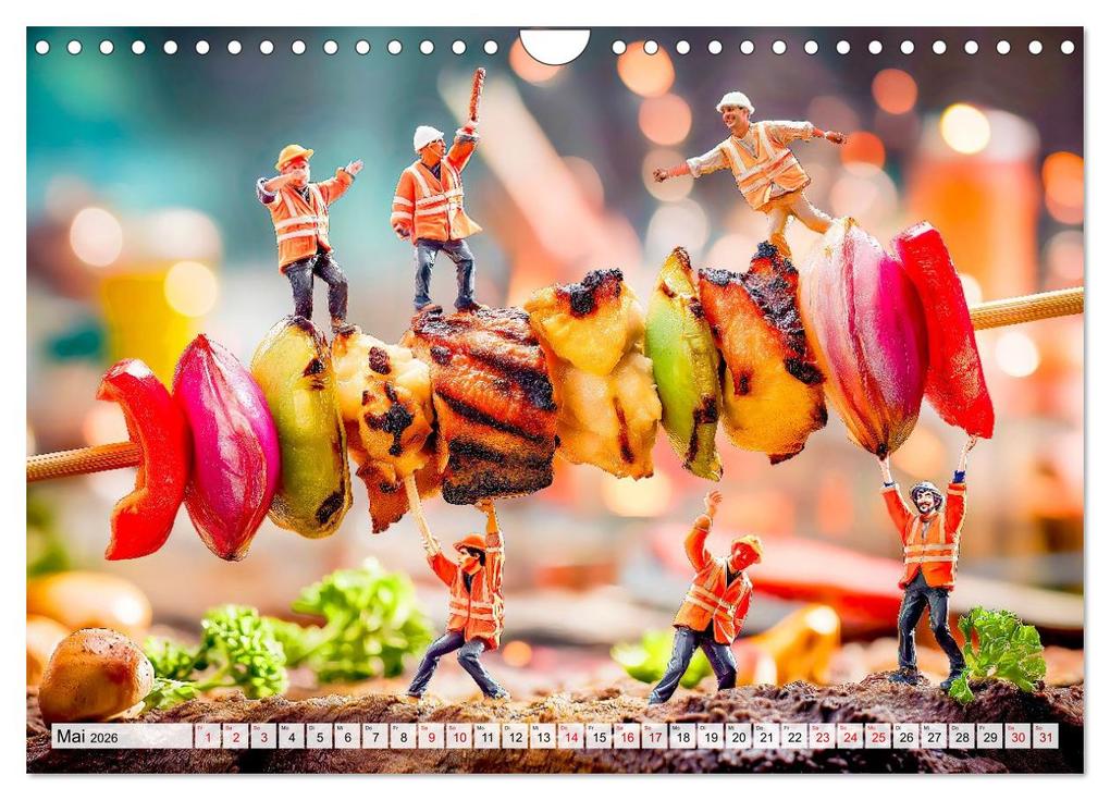 Weitere Ansicht: BBQ in Miniatur - Kleine Helden am Braten und Grillen (Wandkalender 2026 DIN A4 quer), CALVENDO Monatskalender | Anja Frost, Calvendo