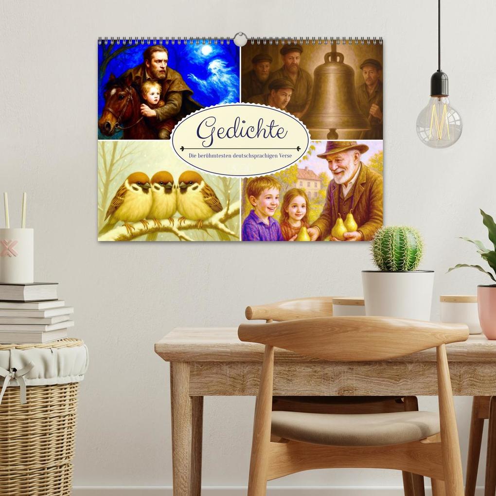 Weitere Ansicht: Gedichte. Die berühmtesten deutschsprachigen Verse (Wandkalender 2026 DIN A3 quer), CALVENDO Monatskalender | Steffani Lehmann, Calvendo