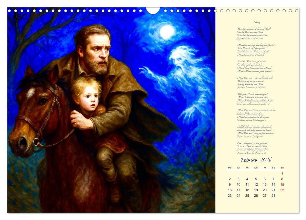 Weitere Ansicht: Gedichte. Die berühmtesten deutschsprachigen Verse (Wandkalender 2026 DIN A3 quer), CALVENDO Monatskalender | Steffani Lehmann, Calvendo