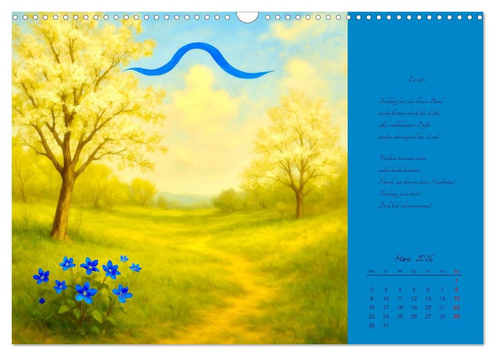 Weitere Ansicht: Gedichte. Die berühmtesten deutschsprachigen Verse (Wandkalender 2026 DIN A3 quer), CALVENDO Monatskalender | Steffani Lehmann, Calvendo