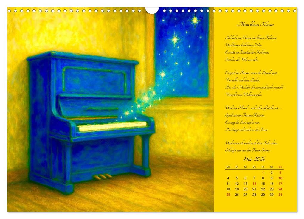 Weitere Ansicht: Gedichte. Die berühmtesten deutschsprachigen Verse (Wandkalender 2026 DIN A3 quer), CALVENDO Monatskalender | Steffani Lehmann, Calvendo