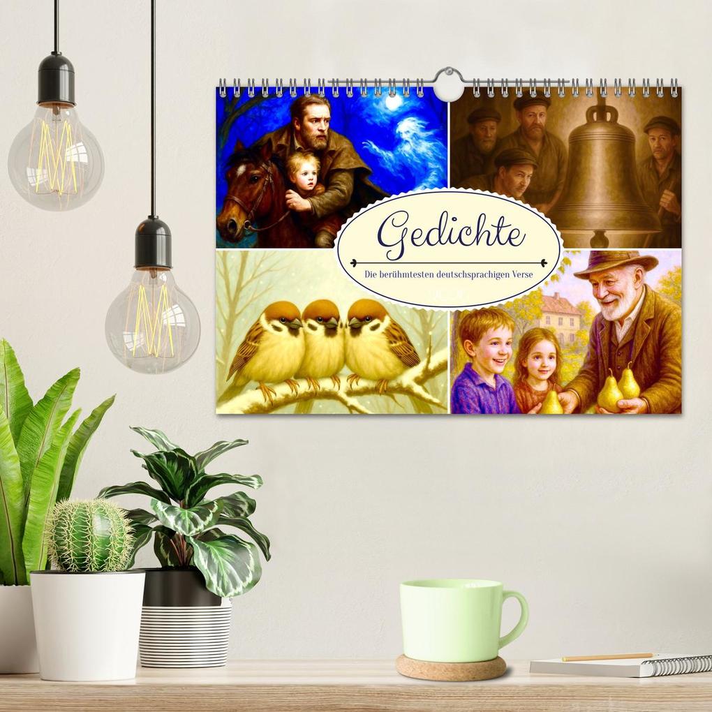 Weitere Ansicht: Gedichte. Die berühmtesten deutschsprachigen Verse (Wandkalender 2026 DIN A4 quer), CALVENDO Monatskalender | Steffani Lehmann, Calvendo