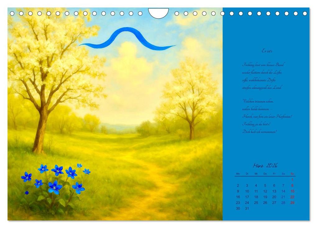 Weitere Ansicht: Gedichte. Die berühmtesten deutschsprachigen Verse (Wandkalender 2026 DIN A4 quer), CALVENDO Monatskalender | Steffani Lehmann, Calvendo