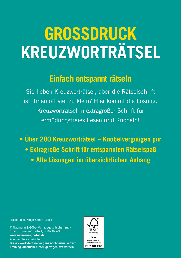 Weitere Ansicht: Großdruck Kreuzworträtsel Band 7