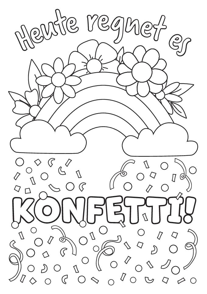 Weitere Ansicht: Ausmal-Postkarten Happy Birthday