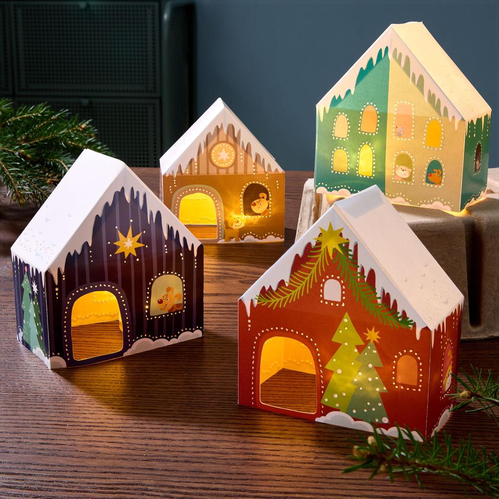 Produktbild: Bastelset - Erstes Prickeln Winterdorf