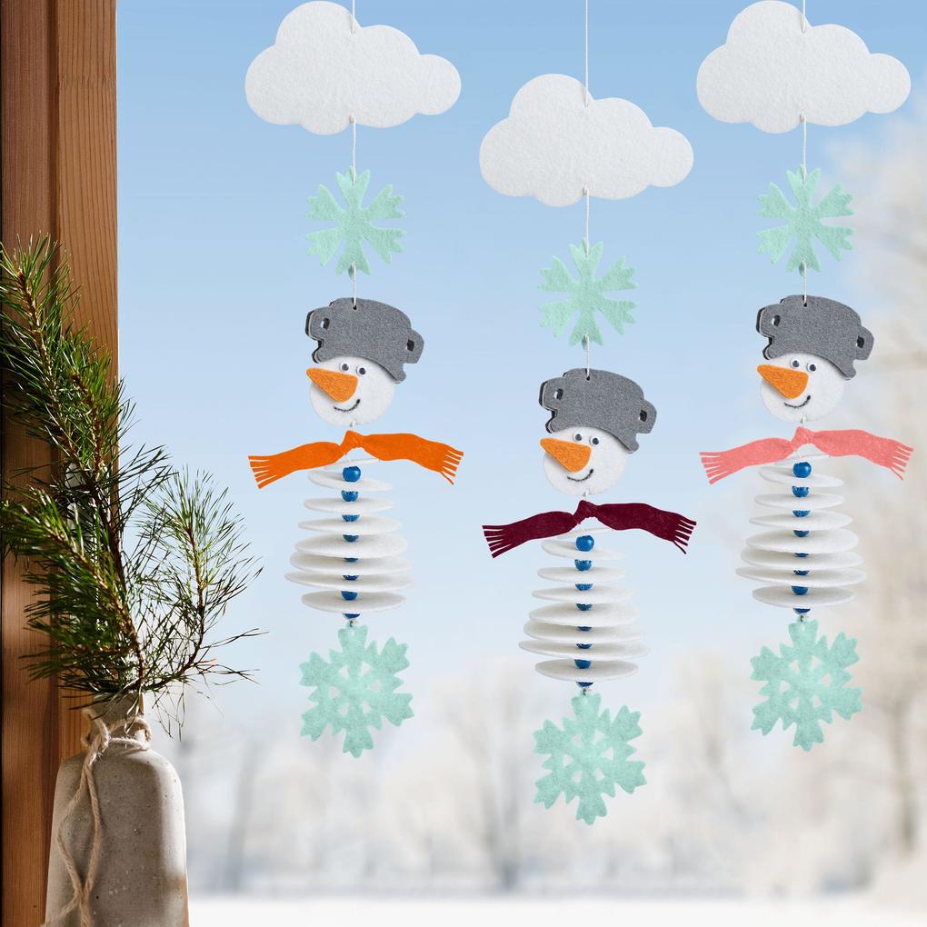 Produktbild: Bastelset - Erstes Fädeln Filzgirlande Schneemann