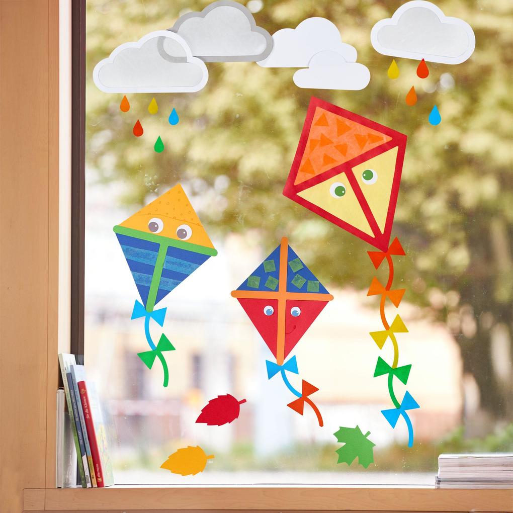 Produktbild: Bastelset - Fensterbild Drachensteigen