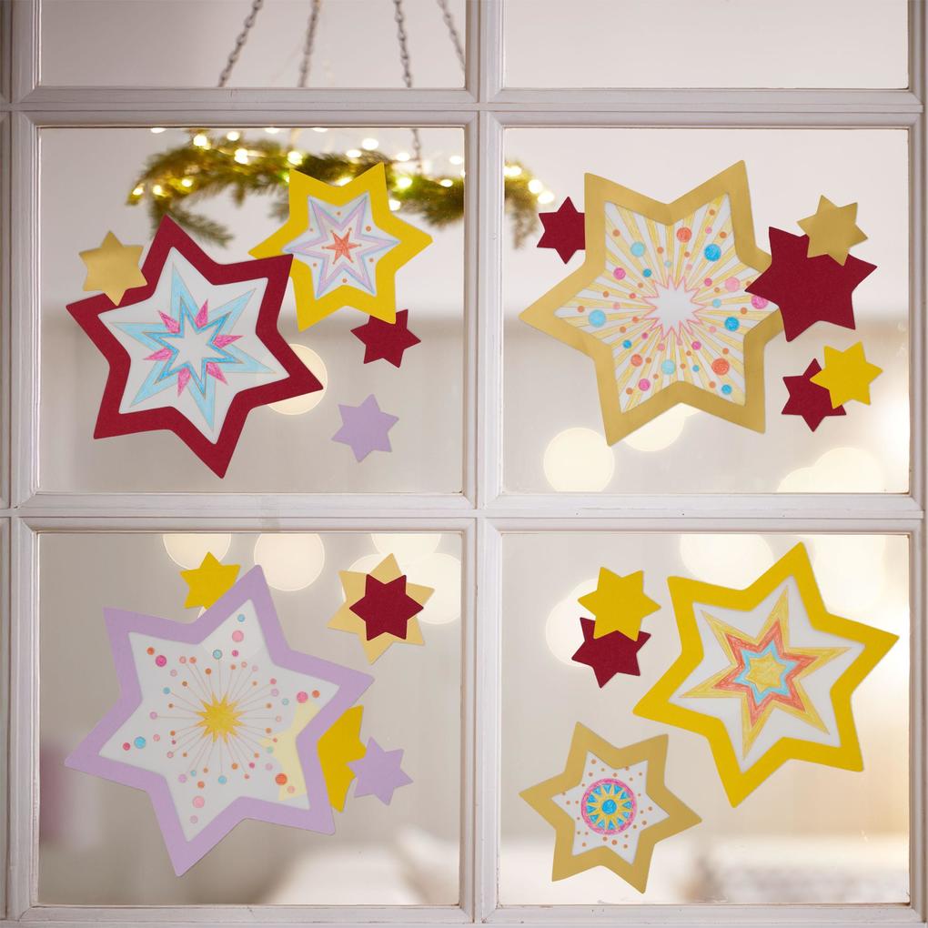 Produktbild: Bastelset - Fensterbild Sternenregen