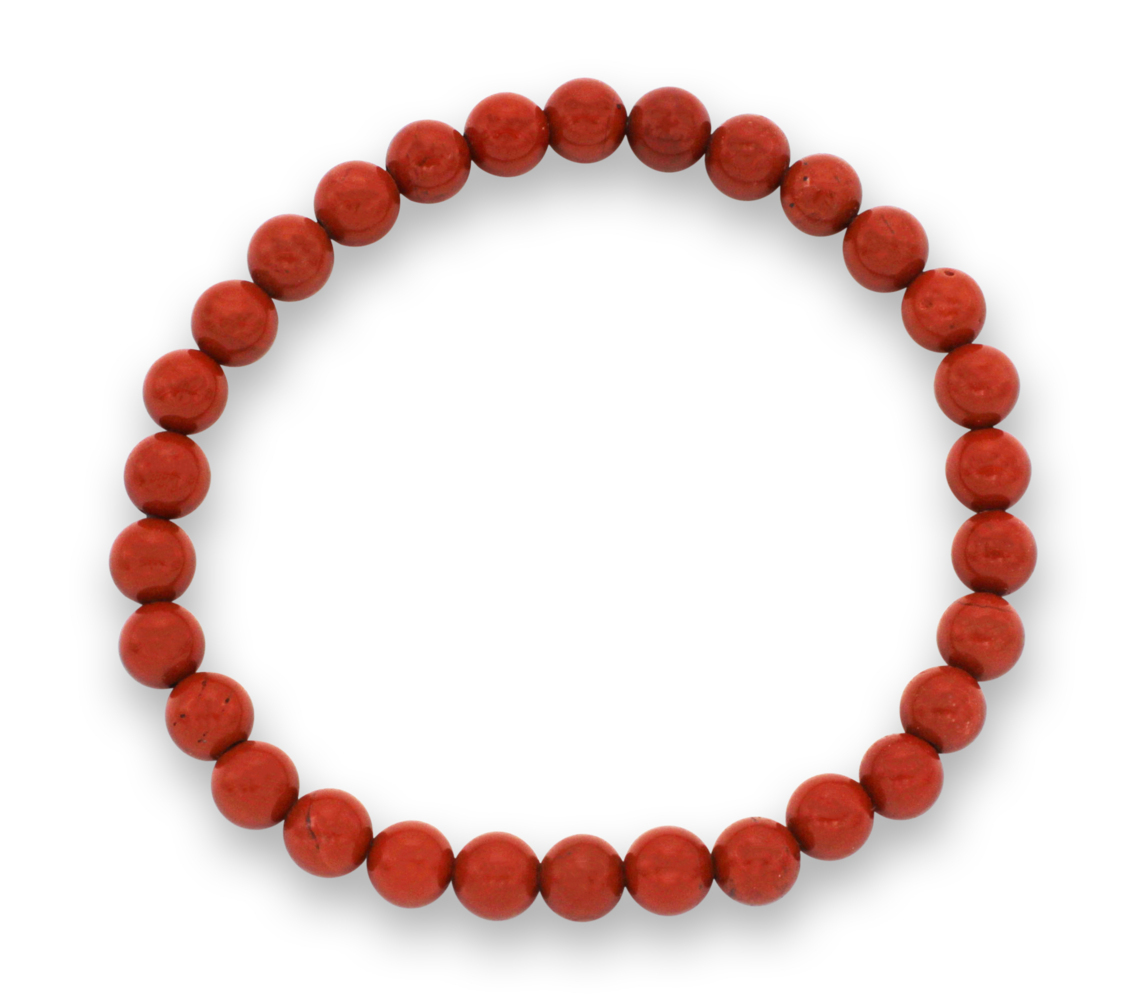 Produktbild: Jaspis, rot Edelsteinarmband 6mm, J749-07