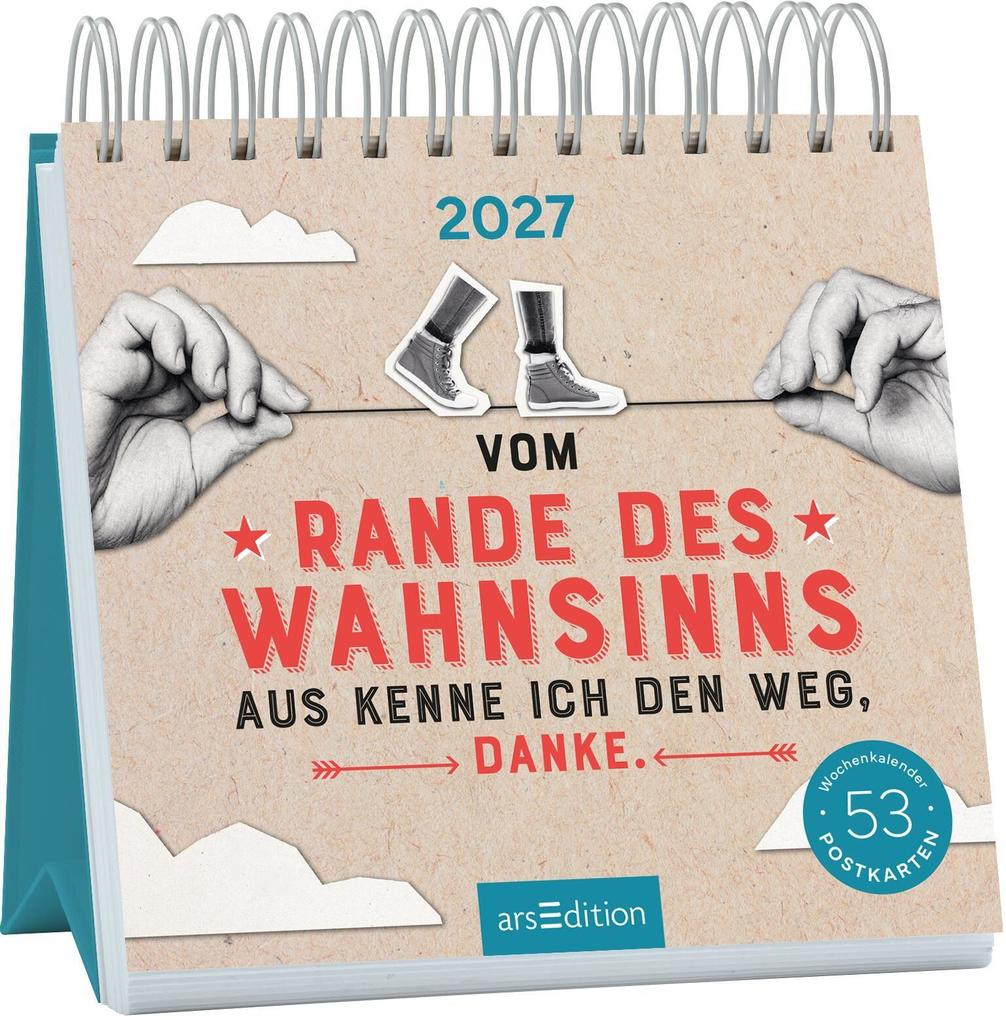 Produktbild: Postkartenkalender Vom Rande des Wahnsinns aus kenne ich den Weg, danke. 2027