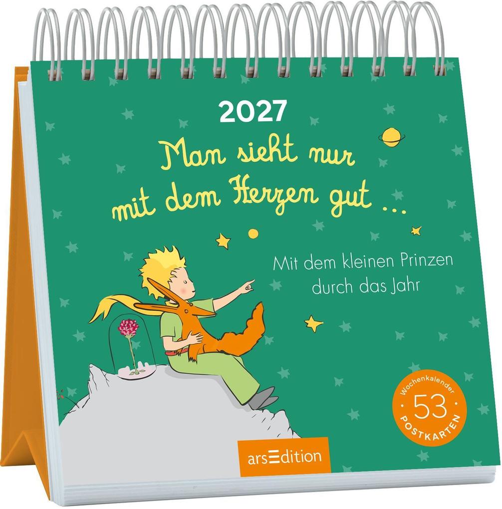 Produktbild: Postkartenkalender Man sieht nur mit dem Herzen gut ... 2027