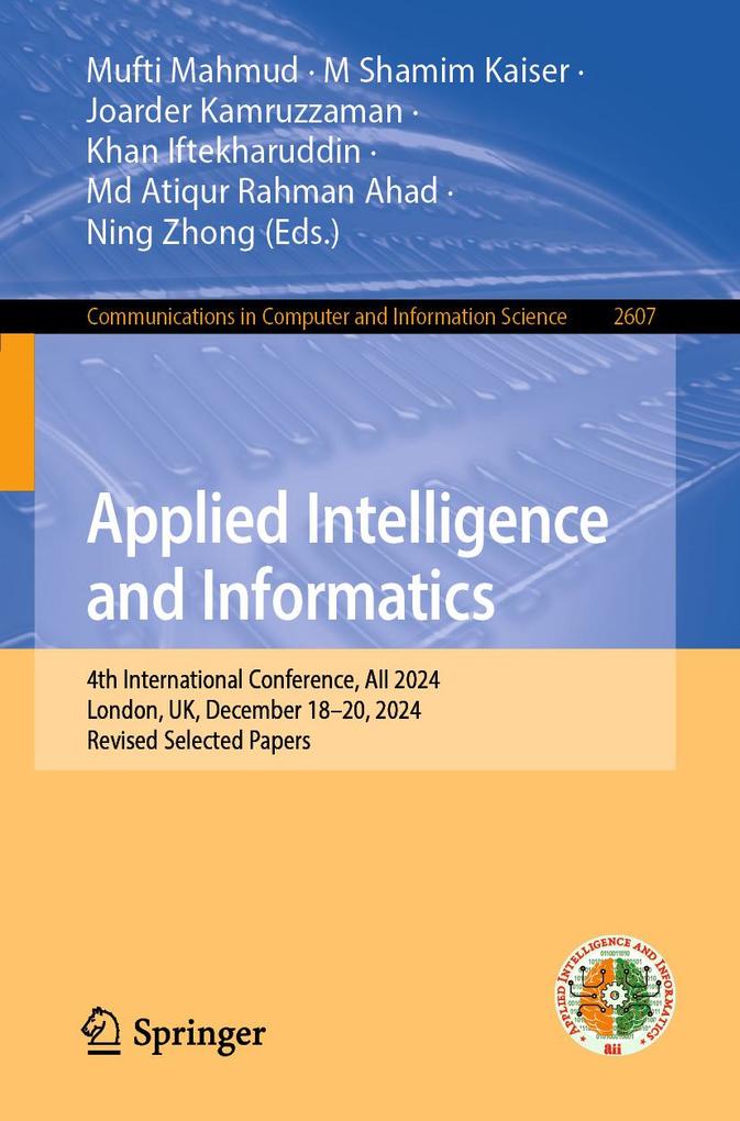 Produktbild: Applied Intelligence and Informatics