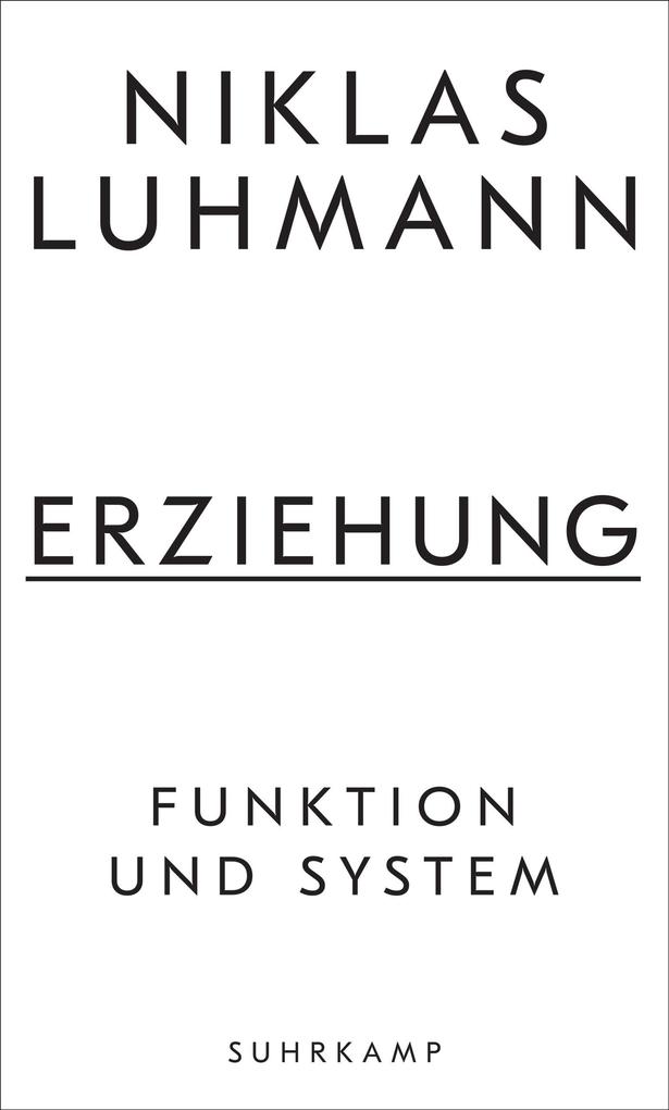 Produktbild: Erziehung | Niklas Luhmann