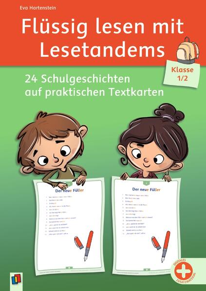 Produktbild: Flüssig lesen mit Lesetandems - 24 Schulgeschichten, Klasse 1/2 | Eva Hartenstein