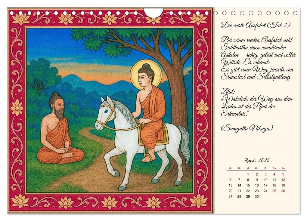 Weitere Ansicht: Siddhartas Pfad zum Buddha (Wandkalender 2026 DIN A4 quer), CALVENDO Monatskalender | Kerstin Waurick, Calvendo