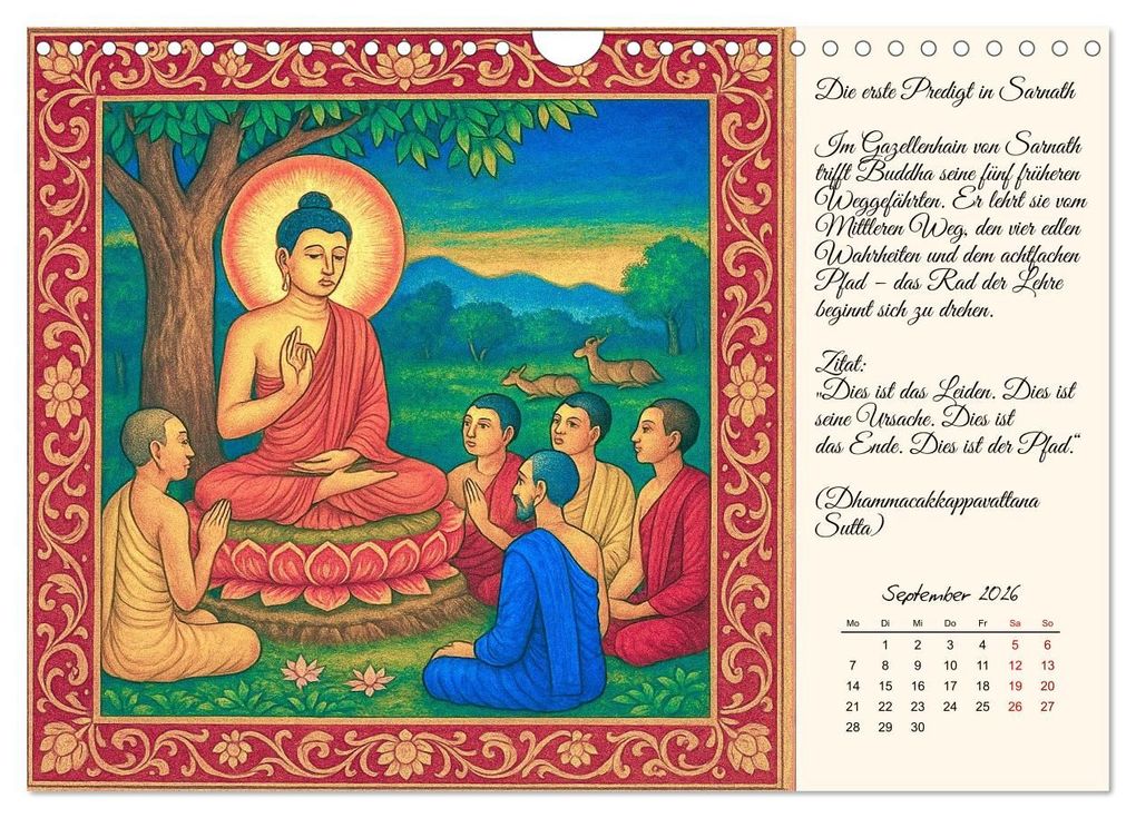 Weitere Ansicht: Siddhartas Pfad zum Buddha (Wandkalender 2026 DIN A4 quer), CALVENDO Monatskalender | Kerstin Waurick, Calvendo