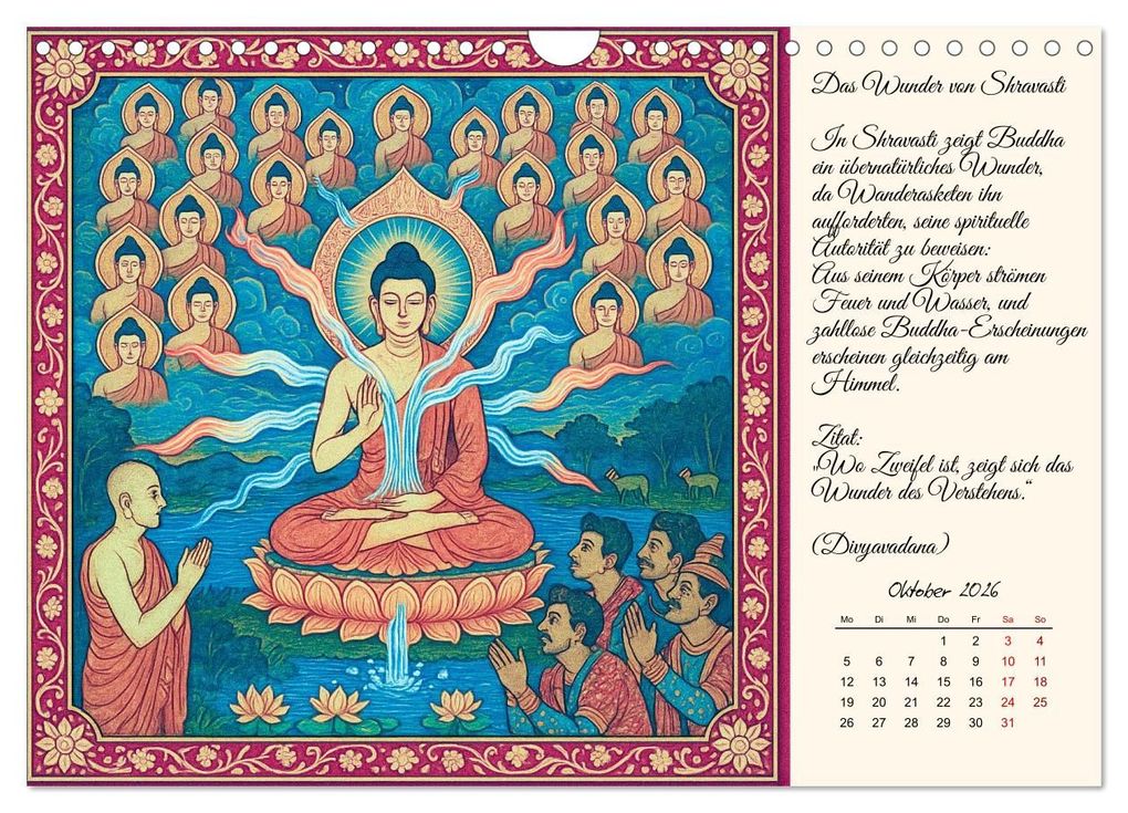 Weitere Ansicht: Siddhartas Pfad zum Buddha (Wandkalender 2026 DIN A4 quer), CALVENDO Monatskalender | Kerstin Waurick, Calvendo