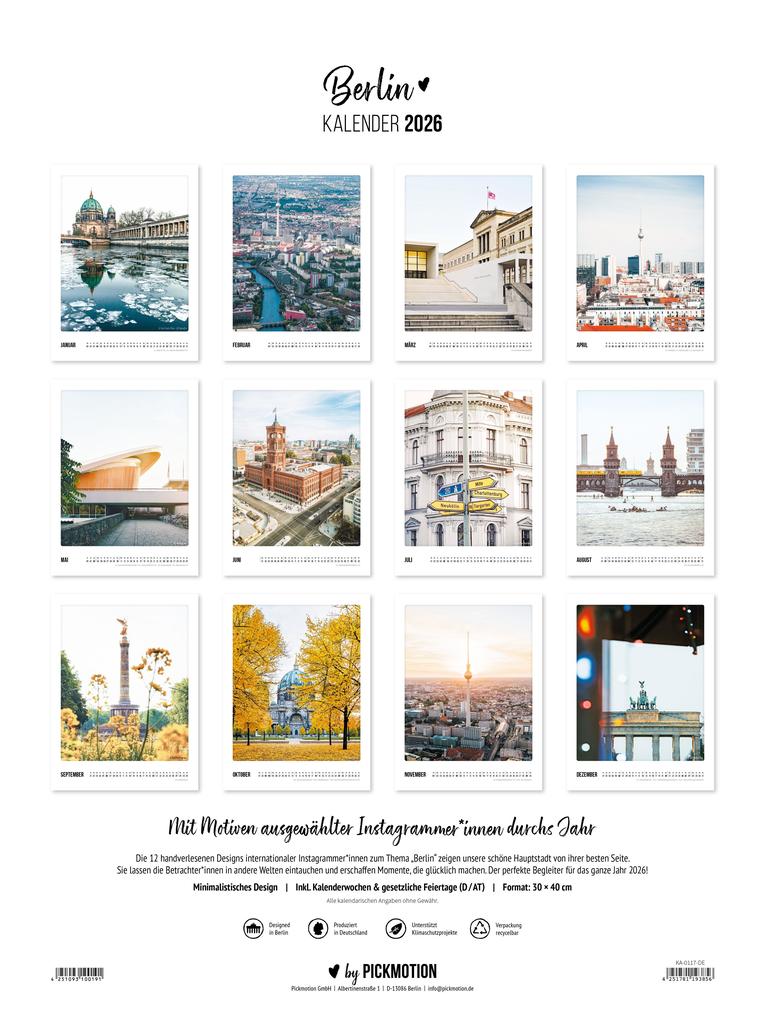 Weitere Ansicht: Wandkalender 2026 - Berlin