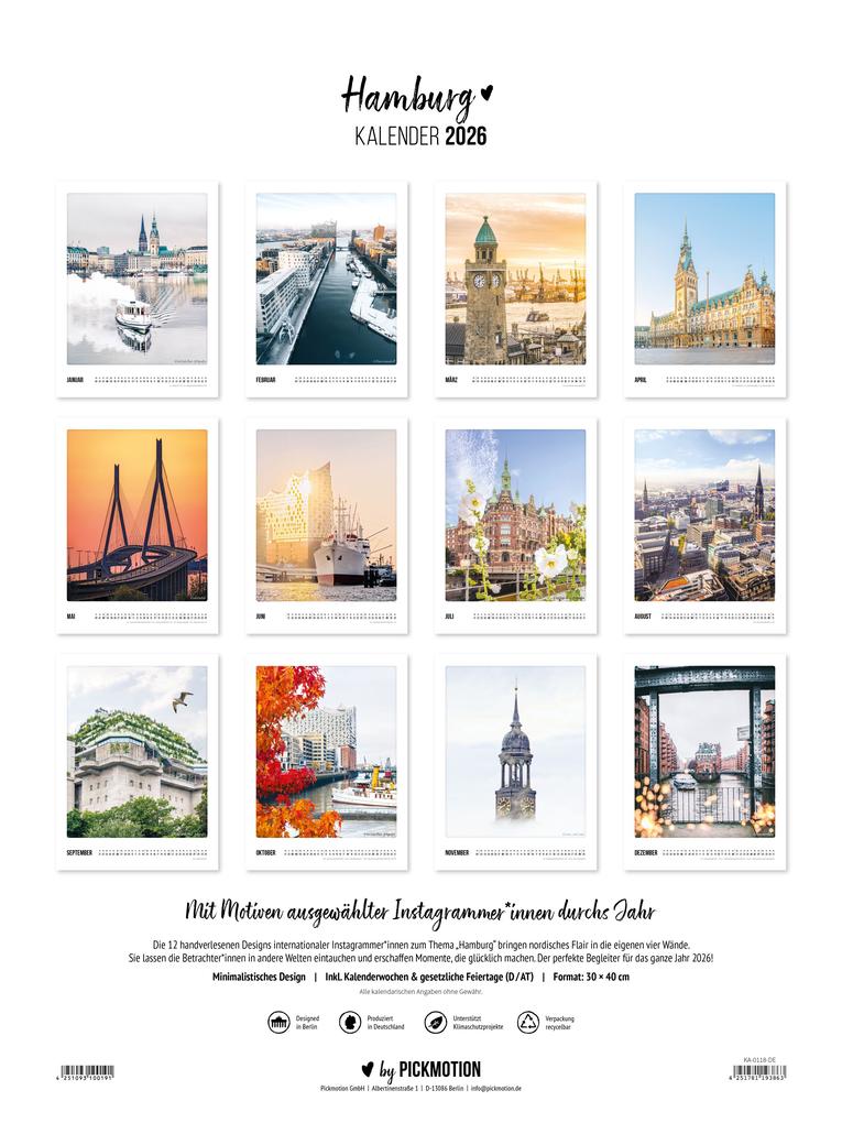 Weitere Ansicht: Wandkalender 2026 - Hamburg