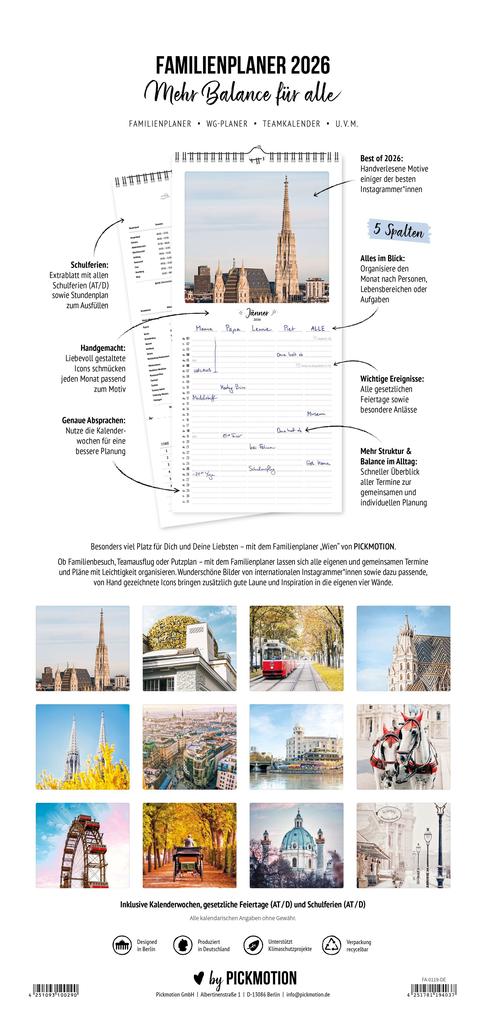 Weitere Ansicht: Familienplaner 2026 - Wien