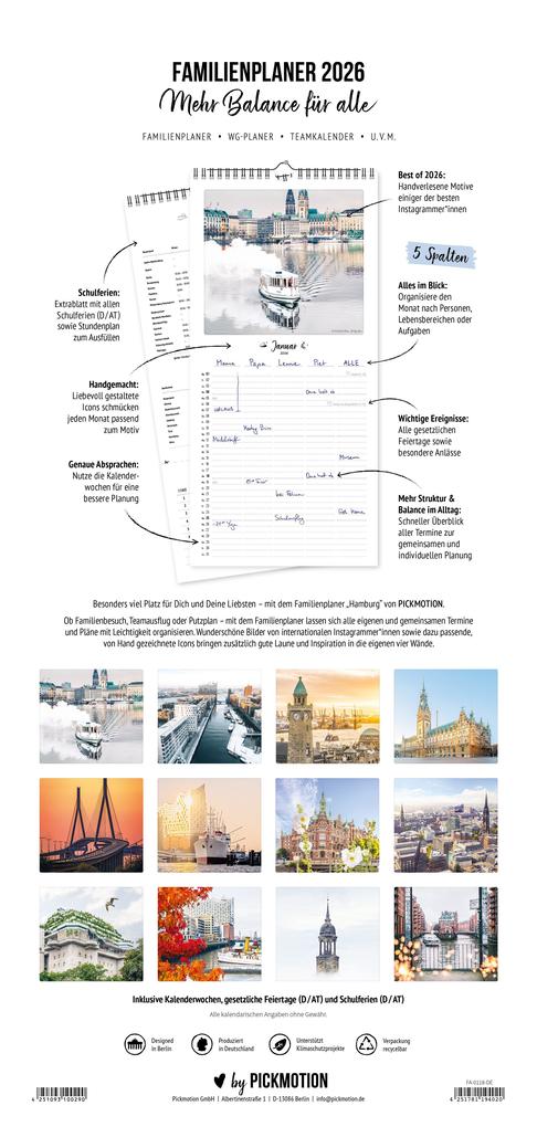 Weitere Ansicht: Familienplaner 2026 - Hamburg