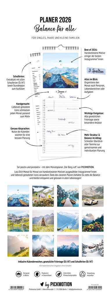 Weitere Ansicht: Planer 2026 - Der Berg ruft