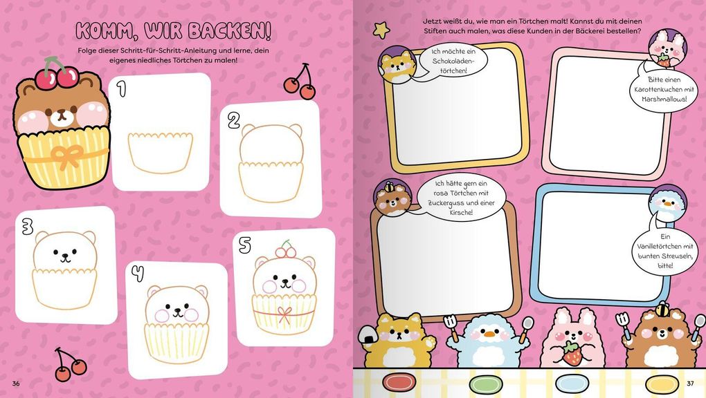 Weitere Ansicht: Cupcakes | Kawaii - Mal-und Rätselbuch | Bruce Em