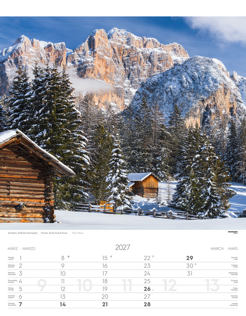 Weitere Ansicht: Weltnaturerbe Dolomiten Kalender 2027