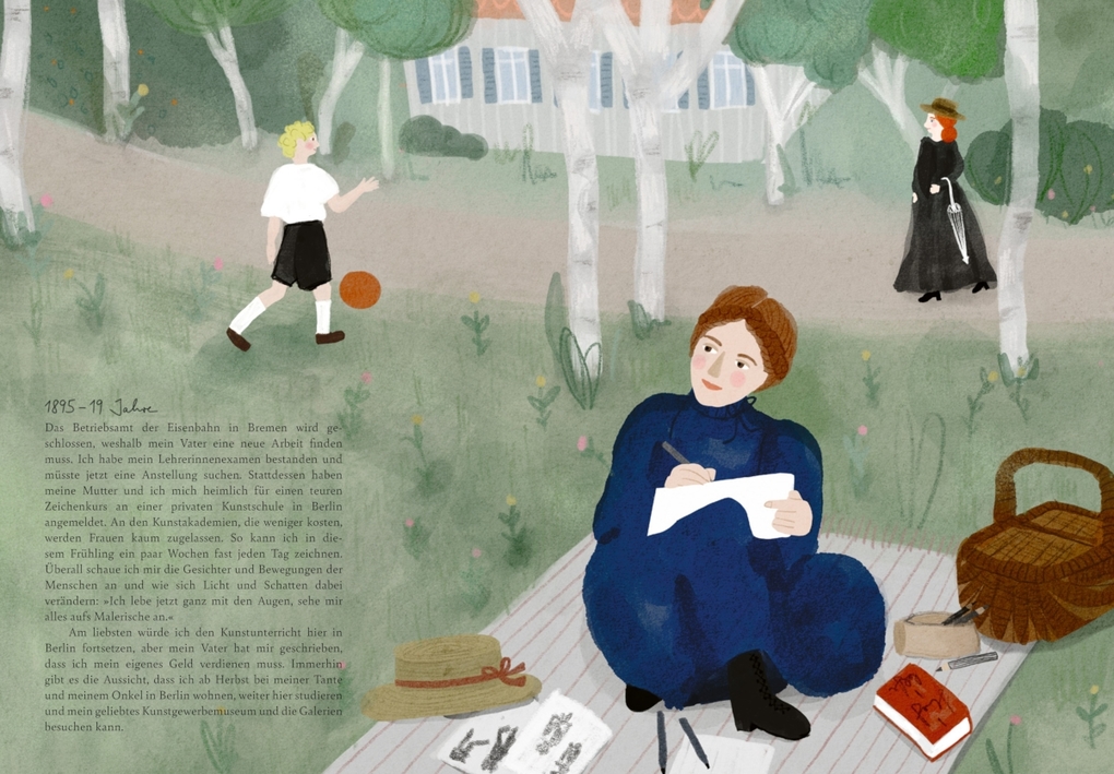 Weitere Ansicht: Paula Modersohn-Becker - Ich bin mutig, ich male | Kinderbuch über Kunst, Mut & Selbstvertrauen ab 8 Jahren | Anja Putensen