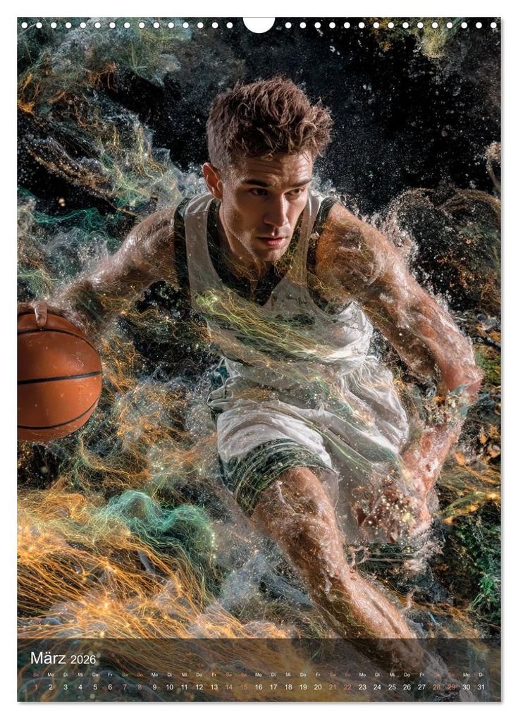 Weitere Ansicht: Basketball - Die visuelle Kraft des Sports (Wandkalender 2026 DIN A3 hoch), CALVENDO Monatskalender | Melanie Viola, Calvendo