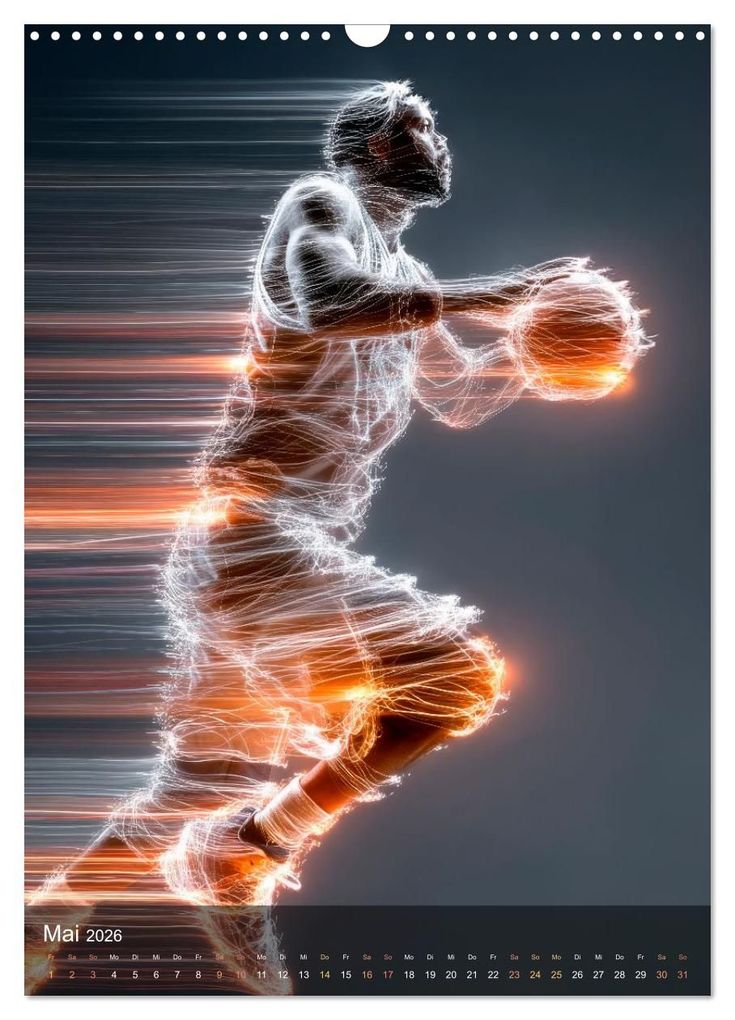 Weitere Ansicht: Basketball - Die visuelle Kraft des Sports (Wandkalender 2026 DIN A3 hoch), CALVENDO Monatskalender | Melanie Viola, Calvendo