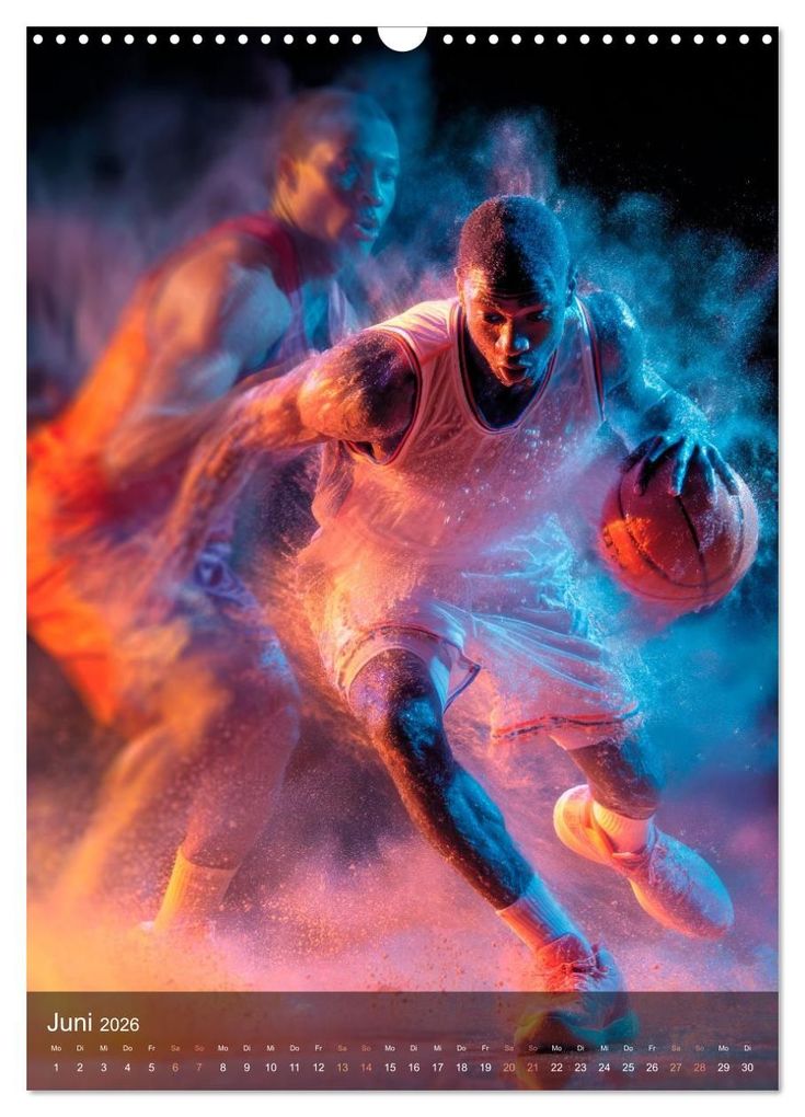 Weitere Ansicht: Basketball - Die visuelle Kraft des Sports (Wandkalender 2026 DIN A3 hoch), CALVENDO Monatskalender | Melanie Viola, Calvendo