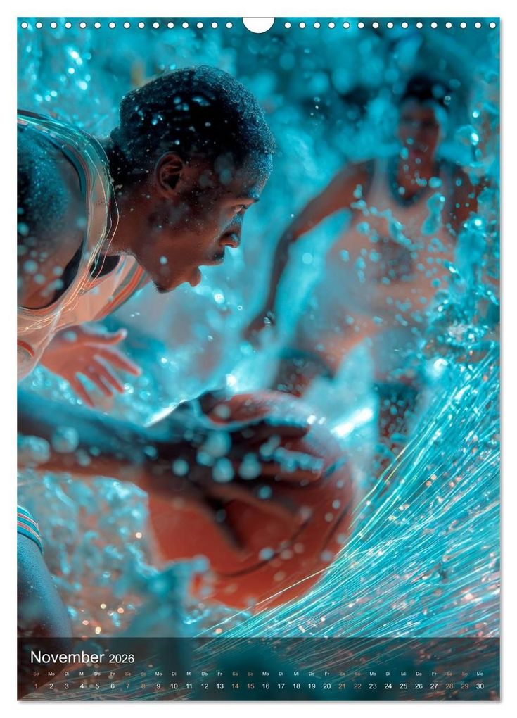 Weitere Ansicht: Basketball - Die visuelle Kraft des Sports (Wandkalender 2026 DIN A3 hoch), CALVENDO Monatskalender | Melanie Viola, Calvendo