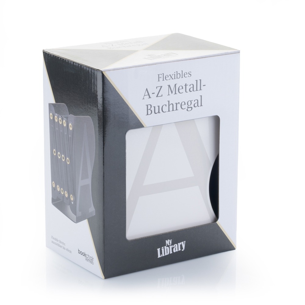 Weitere Ansicht: MyLibrary Flexibles A-Z Metall-Buchregal (weiß)
