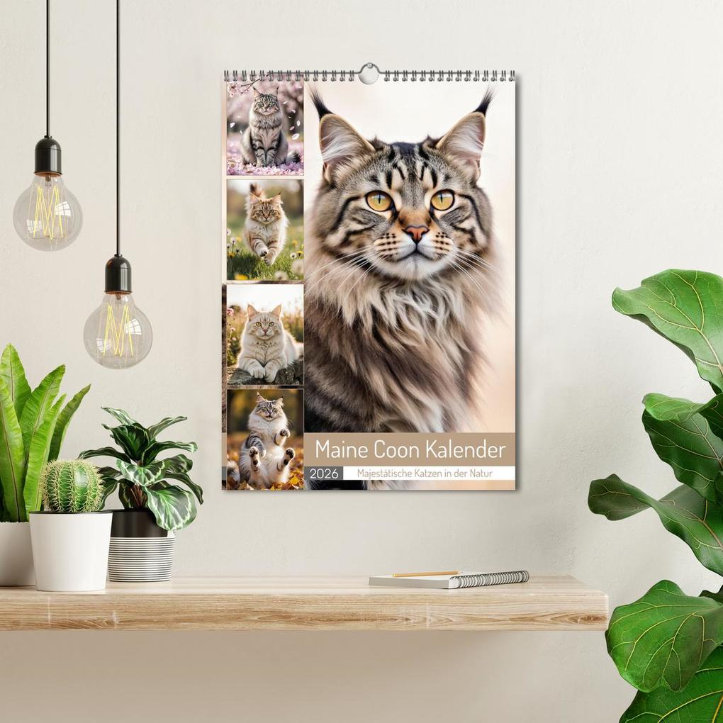 Weitere Ansicht: Maine Coon Kalender - Majestätische Katzen in der Natur (Wandkalender 2026 DIN A3 hoch), CALVENDO Monatskalender | MB Fotografie, Calvendo