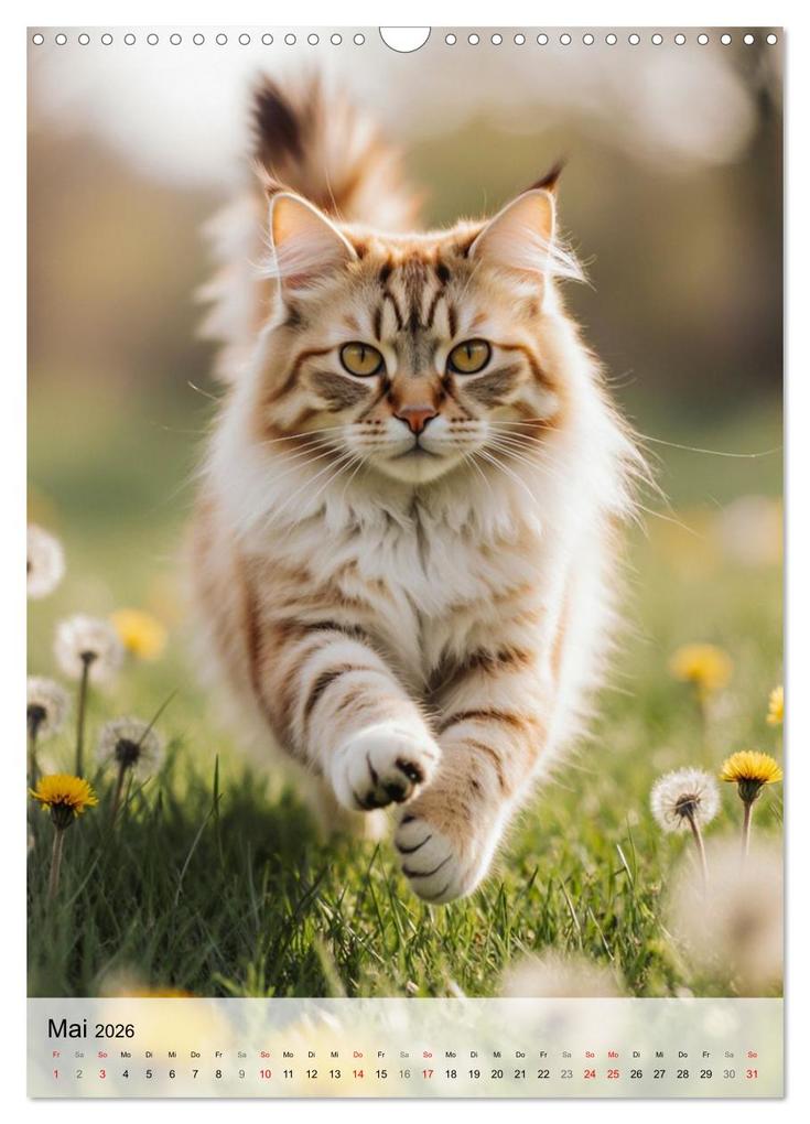 Weitere Ansicht: Maine Coon Kalender - Majestätische Katzen in der Natur (Wandkalender 2026 DIN A3 hoch), CALVENDO Monatskalender | MB Fotografie, Calvendo