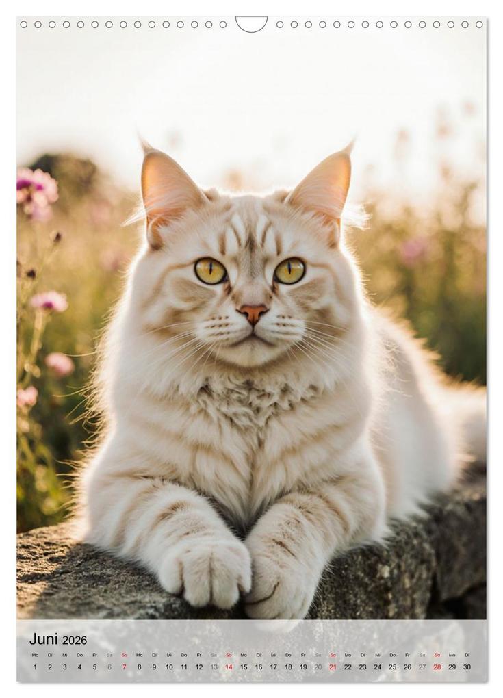 Weitere Ansicht: Maine Coon Kalender - Majestätische Katzen in der Natur (Wandkalender 2026 DIN A3 hoch), CALVENDO Monatskalender | MB Fotografie, Calvendo