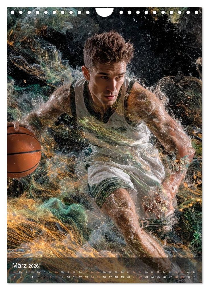 Weitere Ansicht: Basketball - Die visuelle Kraft des Sports (Wandkalender 2026 DIN A4 hoch), CALVENDO Monatskalender | Melanie Viola, Calvendo