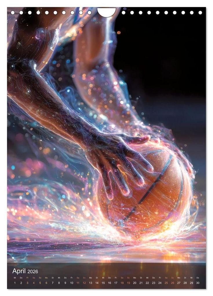 Weitere Ansicht: Basketball - Die visuelle Kraft des Sports (Wandkalender 2026 DIN A4 hoch), CALVENDO Monatskalender | Melanie Viola, Calvendo