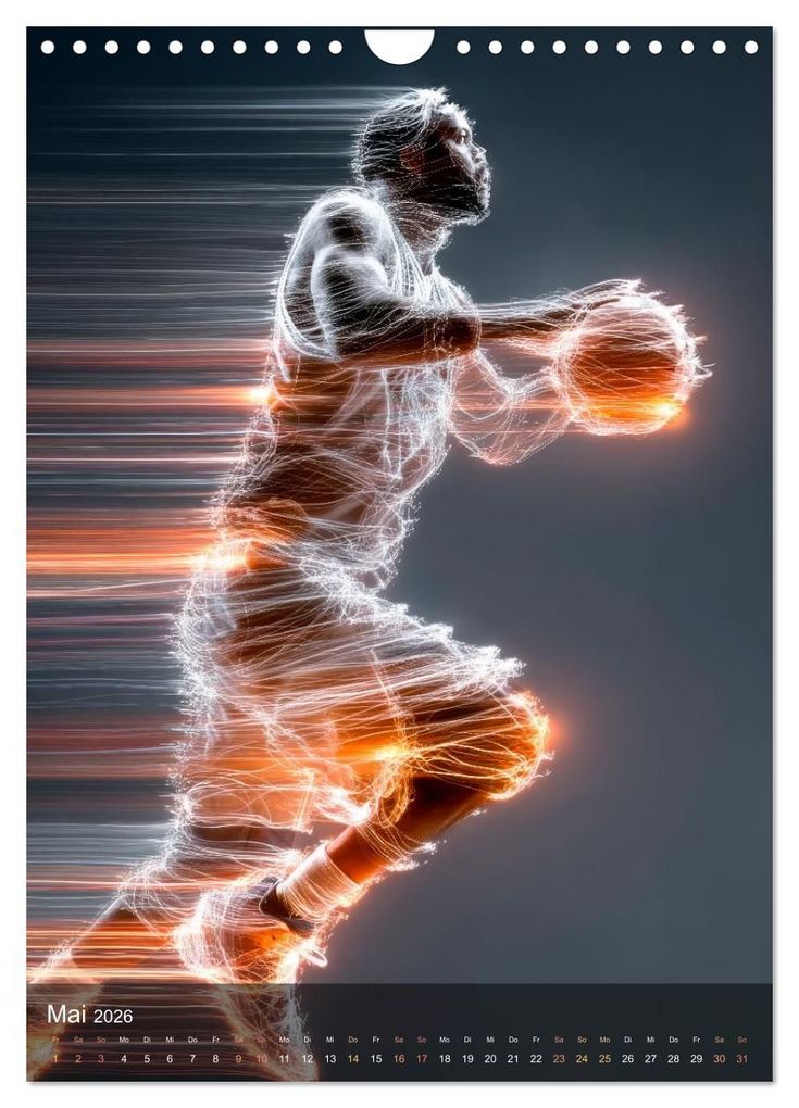 Weitere Ansicht: Basketball - Die visuelle Kraft des Sports (Wandkalender 2026 DIN A4 hoch), CALVENDO Monatskalender | Melanie Viola, Calvendo